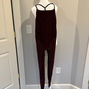 Lululemon Women's Burgundy Mesh Bodysuit
